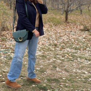 Charles & Keith Green Saddle Crossbody Bag